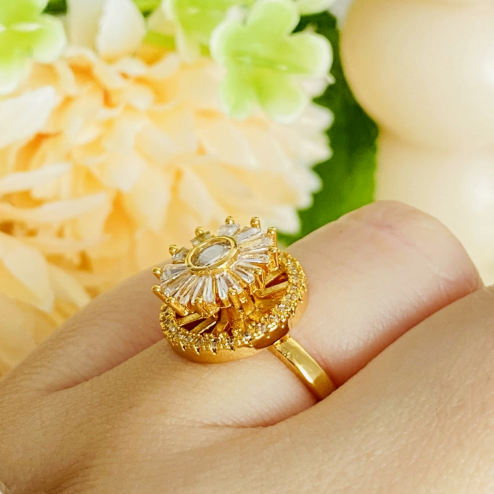 Inel Reglabil Antistres Cristale, Otel Inoxidabil, Inele Dama [4]