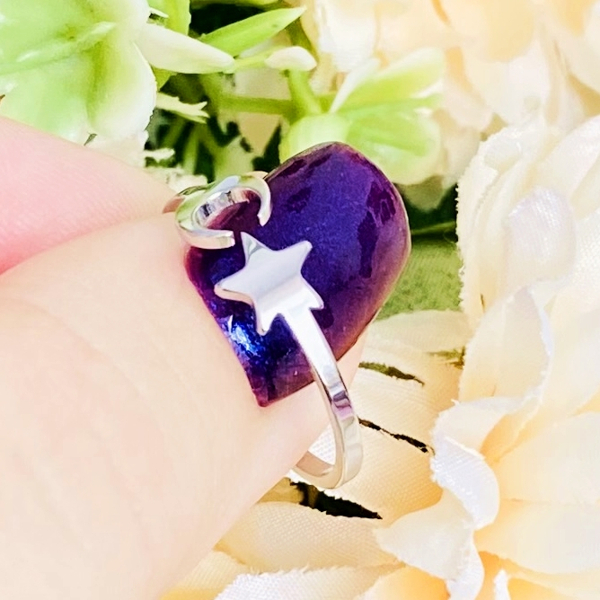 Inel Reglabil Luna Stea, Inele Otel Inoxidabil, Inele Dama [4]