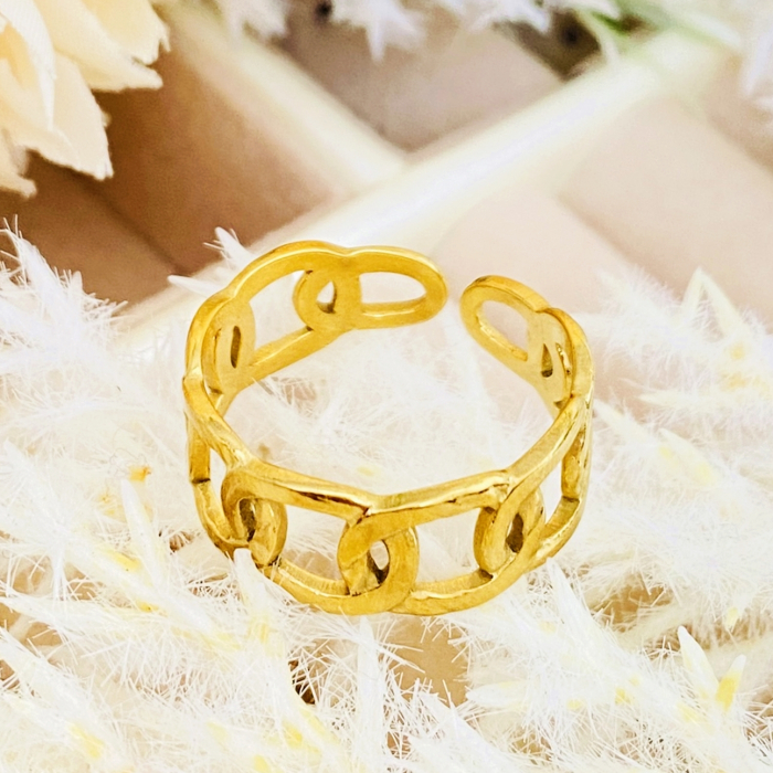 Inel Reglabil Gold Knot, Inele Otel Inoxidabil, Inele Dama [2]