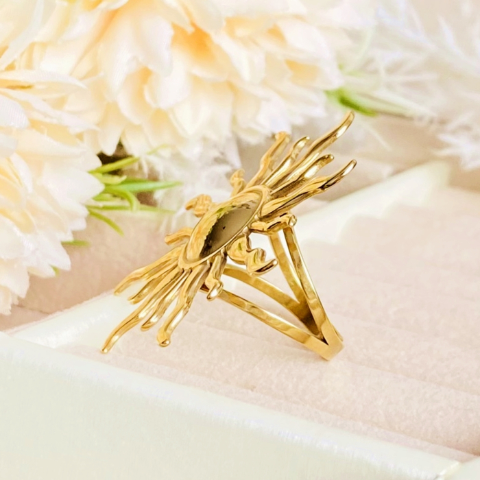 Inel Reglabil Soare, Inele Otel Inoxidabil, Inele Dama [6]