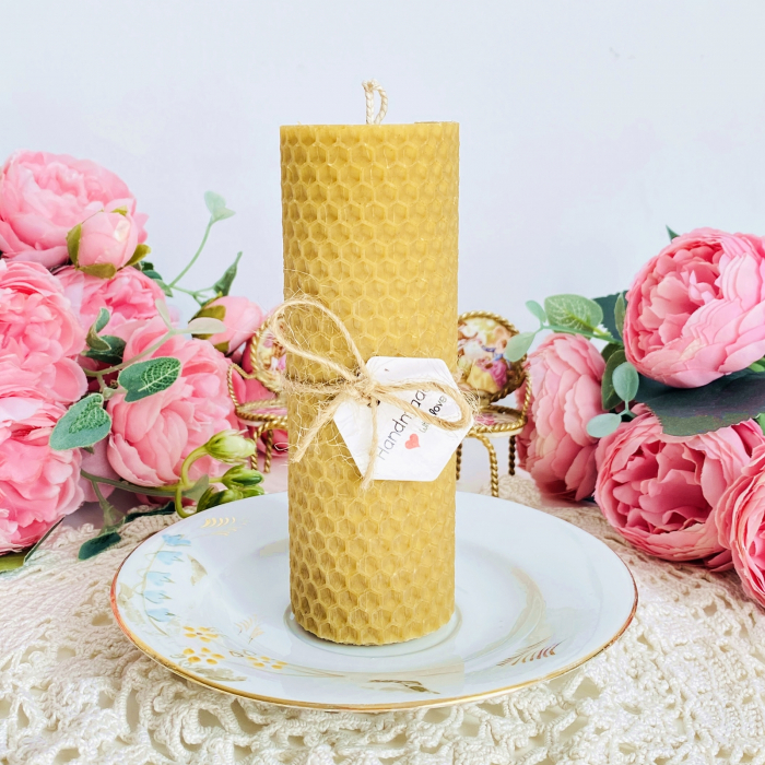 Lumanare Ceara Albine si Farfurie Vintage, Lumanari Parfumate Handmade [2]