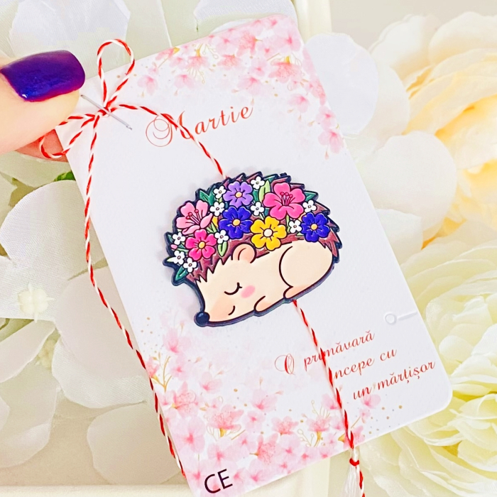 Martisor Brosa Arici & Flori, Bijuterii Femei, Martisoare Martie [2]