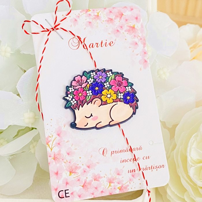 Martisor Brosa Arici & Flori, Bijuterii Femei, Martisoare Martie [3]