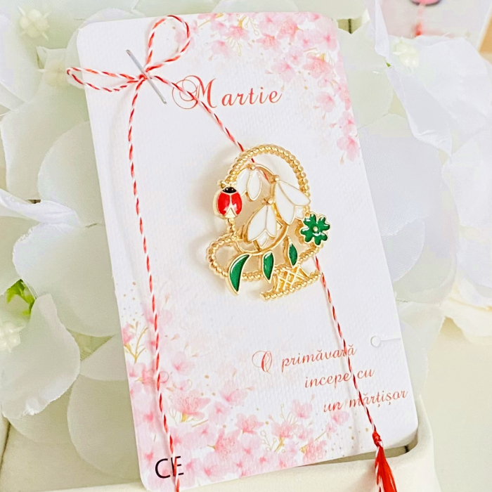 Martisor Brosa Cosulet Ghiocei, Bijuterii Femei, Martisoare Martie [4]