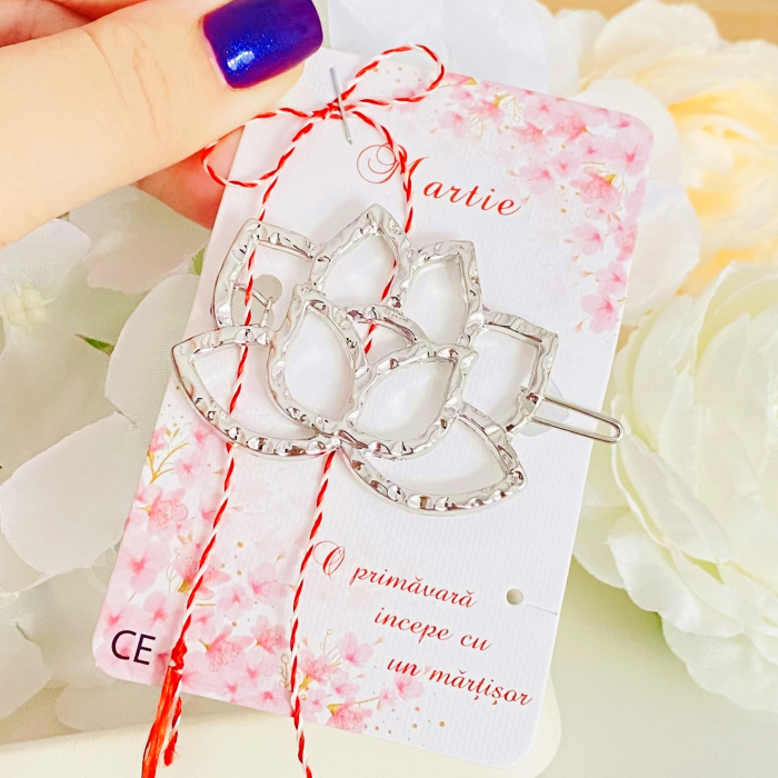 Martisor Agrafa Par Floare Argintie, Martisoare Martie [6]
