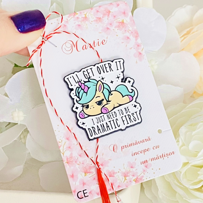 Martisor Brosa Dramatic Unicorn, Bijuterii Femei, Martisoare Martie [5]