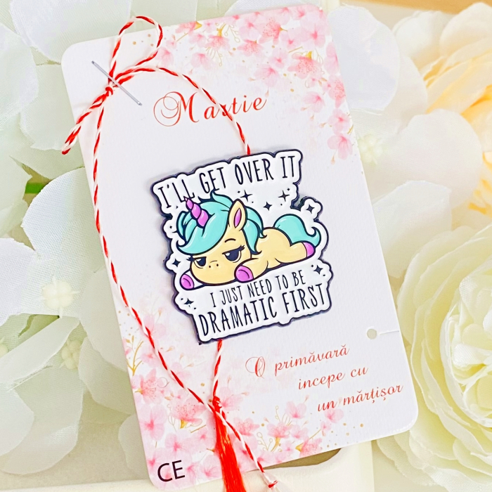 Martisor Brosa Dramatic Unicorn, Bijuterii Femei, Martisoare Martie [4]