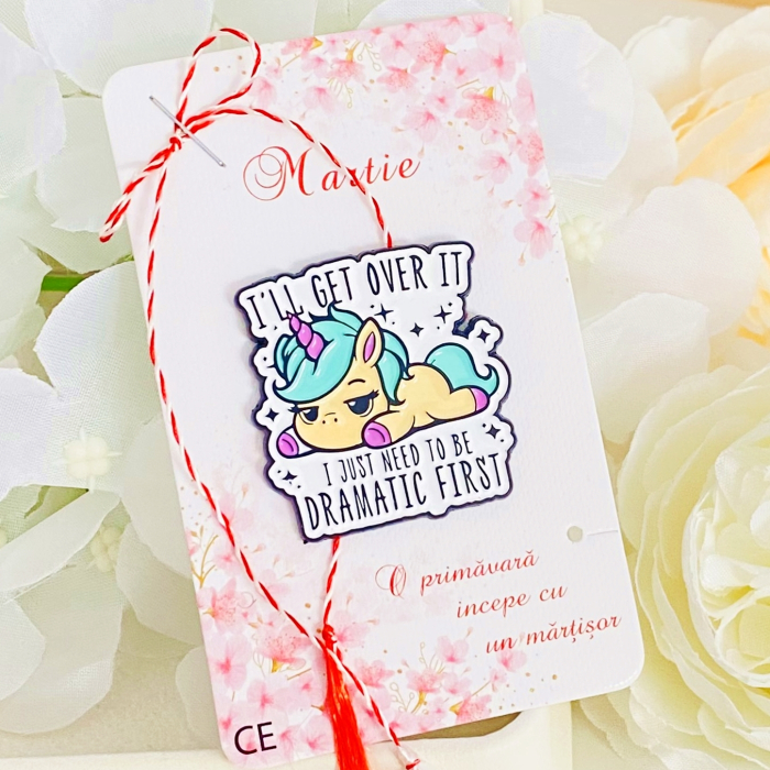 Martisor Brosa Dramatic Unicorn, Bijuterii Femei, Martisoare Martie [3]