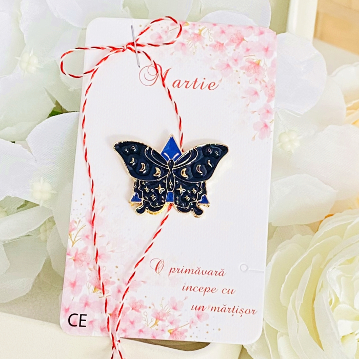 Martisor Brosa Fluture Negru, Bijuterii Femei, Martisoare Martie [3]