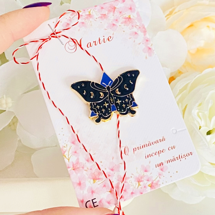Martisor Brosa Fluture Negru, Bijuterii Femei, Martisoare Martie [2]