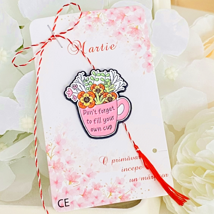 Martisor Brosa Flower Cup, Bijuterii Femei, Martisoare Martie [7]