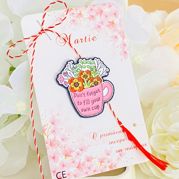 Martisor Brosa Flower Cup, Bijuterii Femei, Martisoare Martie [6]