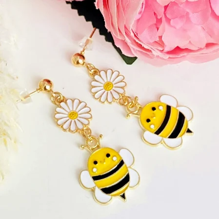 Martisor Cercei Albinute Margarete, Cercei Dama, Bijuterii Femei, Martisoare Martie [3]