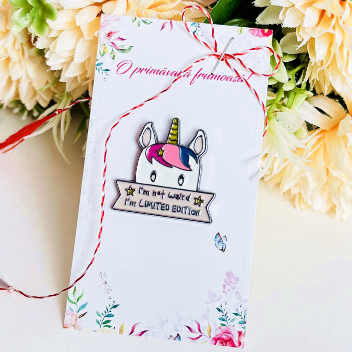 Martisor Brosa Pin Unicorn, Bijuterii Femei, Martisoare Martie [4]