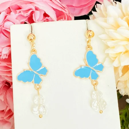 Martisor Cercei Fluturi Cristale, Cercei Dama, Bijuterii Femei, Martisoare Martie [2]