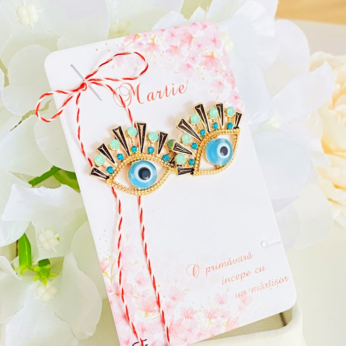 Martisor Cercei Evil Eye, Cercei Dama, Bijuterii Femei, Martisoare Martie [3]
