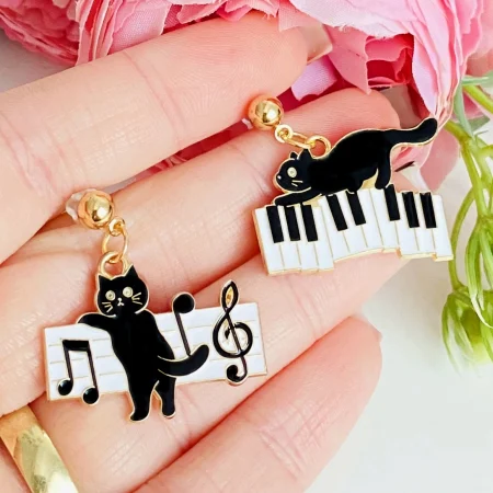 Martisor Cercei Pisici Muzicale, Cercei Dama, Bijuterii Femei, Martisoare Martie [3]