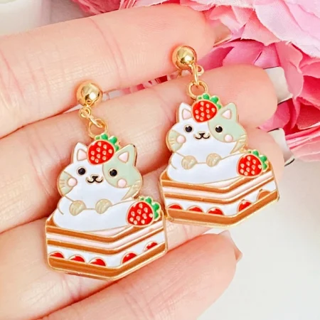 Martisor Cercei Pisici & Prajitura, Cercei Dama, Bijuterii Femei, Martisoare Martie [2]