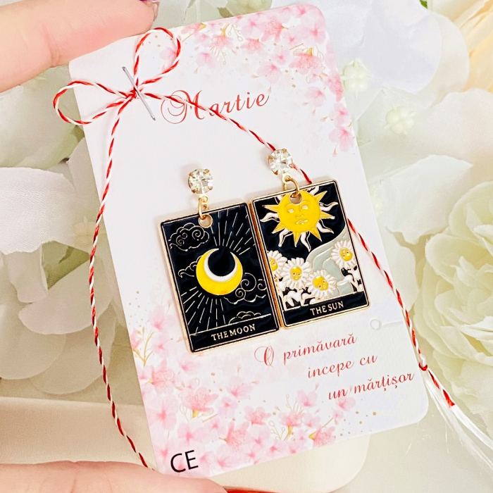 Martisor Cercei Tarot, Cercei Dama, Bijuterii Femei, Martisoare Martie [2]