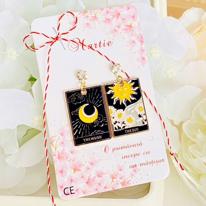 Martisor Cercei Tarot, Cercei Dama, Bijuterii Femei, Martisoare Martie [4]