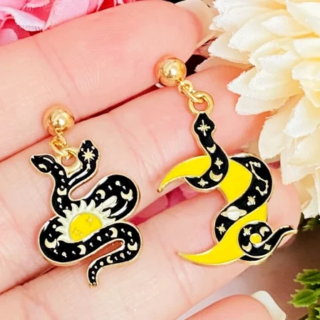 Martisor Cercei Serpi, Luna, Soare, Cercei Dama, Bijuterii Femei, Martisoare Martie [3]