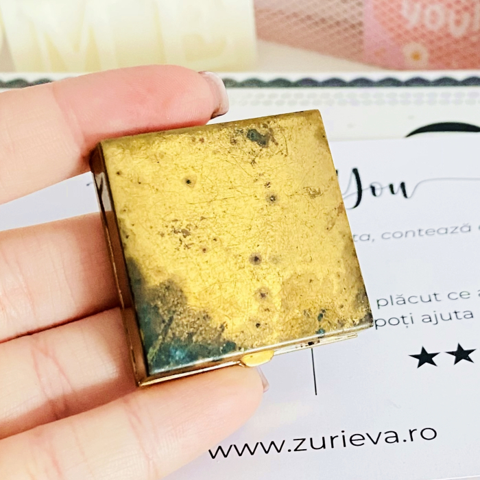 Mini Cutiuta Vintage - Cristale Albastre, Decoratiuni Vintage [5]