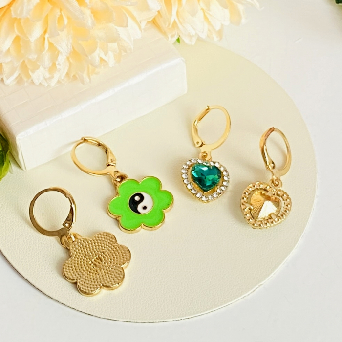 Set Cercei Inimi & Flori Yin Yang, Cercei Dama, Bijuterii Femei [5]