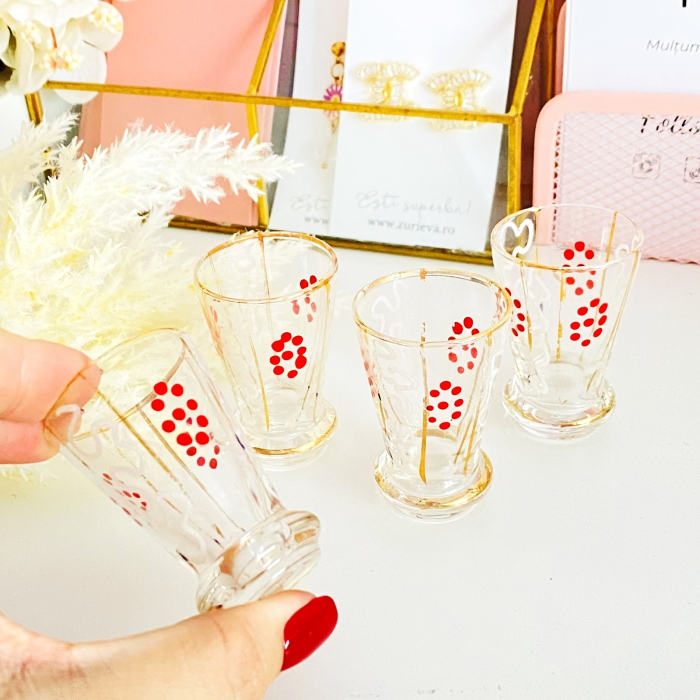 Set 4 Paharele Vintage, Sticla Vintage [2]