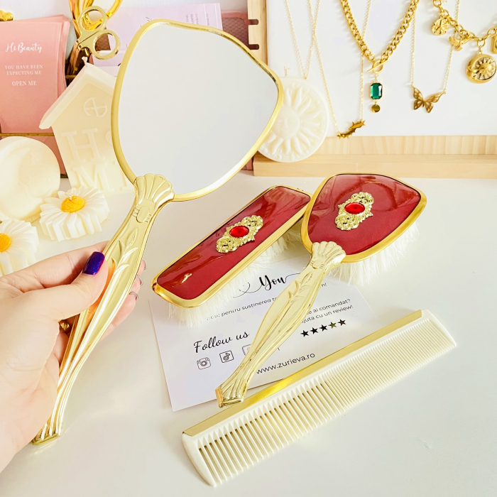 Set Vanity Vintage Rosu, Decoratiuni Vintage [3]