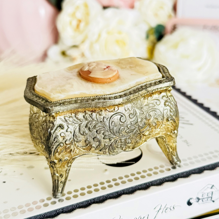 Cutiuta Vintage de Bijuterii Camee, Cutie Bijuterii Vintage [3]