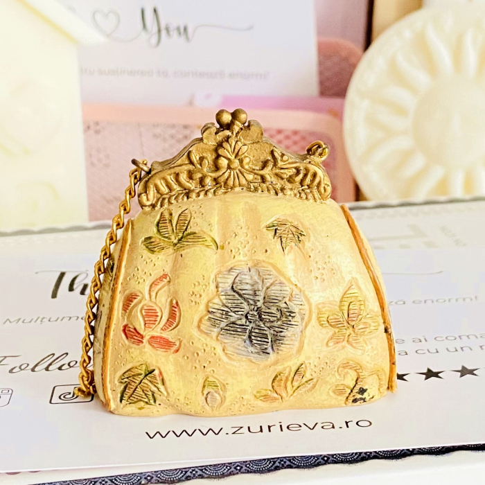 Decoratiune Poseta Vintage Crem, Decoratiuni Vintage [2]