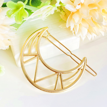 Martisor Agrafe de Par Semiluna Luna Aurie, Clama, Accesorii Par [8]