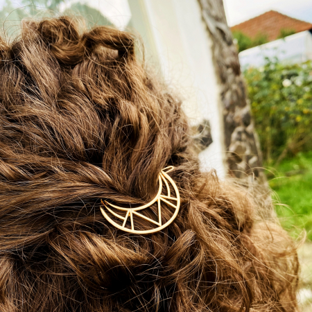 ACCESORII PAR - Agrafe de Par Semiluna Luna Aurie, Clama, Accesorii Par