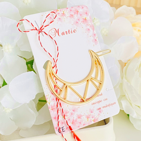 Martisor Agrafe de Par Semiluna Luna Aurie, Clama, Accesorii Par [4]