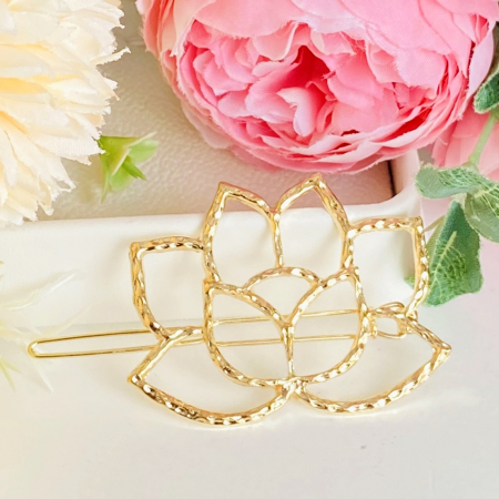 Agrafa Par Floare Aurie, Agrafa de Par, Accesorii Par, Clama metal [4]