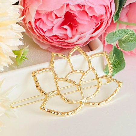 Agrafa Par Floare Aurie, Agrafa de Par, Accesorii Par, Clama metal [7]