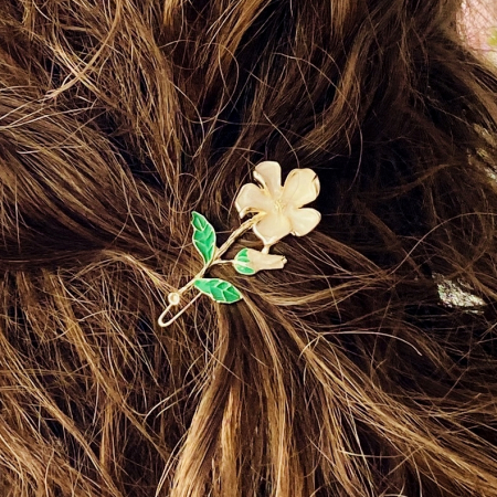 Agrafa Par Floare Aurie, Agrafa de Par, Accesorii Par, Clama metal [2]