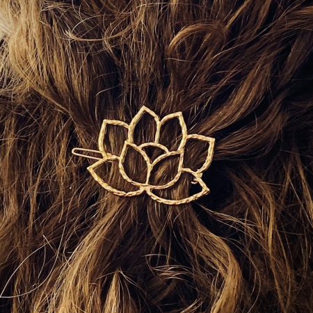 Agrafa Par Floare Aurie, Agrafa de Par, Accesorii Par, Clama metal [5]