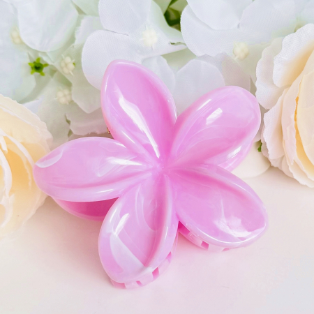 ACCESORII PAR - Clama Par Floare Roz, Accesorii Par, Clama Flori