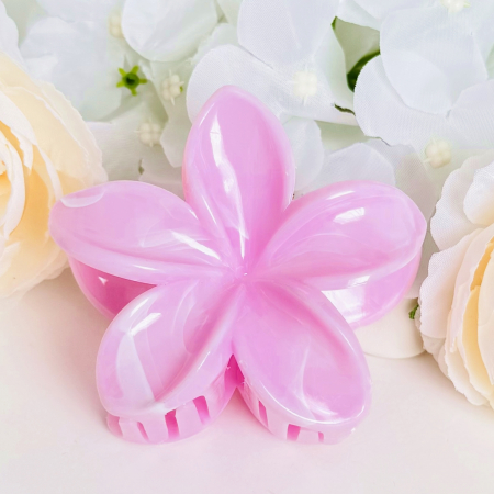 Clama Par Floare Roz, Accesorii Par, Clama Flori [2]