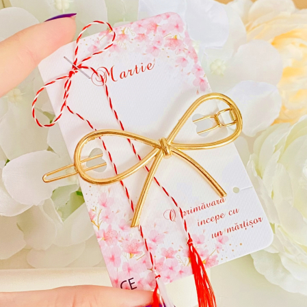 MARTISOR - Martisor Clama Fundita, Agrafa de Par, Accesorii Par, Clama metal