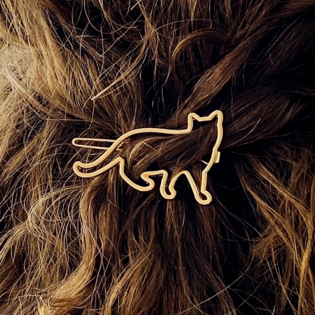 Martisor Agrafa de par Pisica Aurie, Accesorii Par [1]