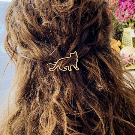 Martisor Agrafa de par Pisica Aurie, Accesorii Par [6]