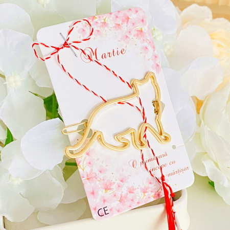 Martisor Agrafa de par Pisica Aurie, Accesorii Par [7]