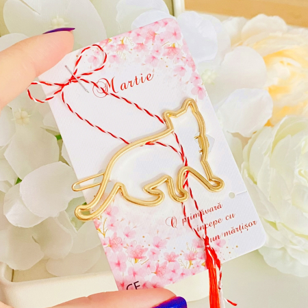 Martisor Agrafa de par Pisica Aurie, Accesorii Par [5]