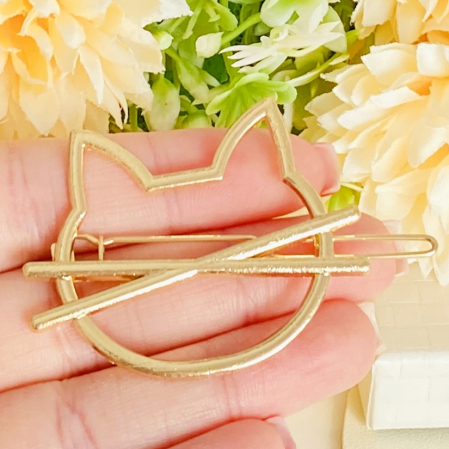 ACCESORII PAR - Agrafa de par Pisica Aurie, Accesorii Par