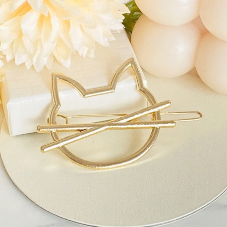 Agrafa de par Pisica Aurie, Accesorii Par [2]