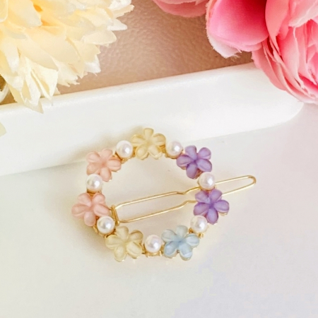 Agrafa Par Floricele Colorate, Agrafa de Par, Accesorii Par, Clama metal [3]