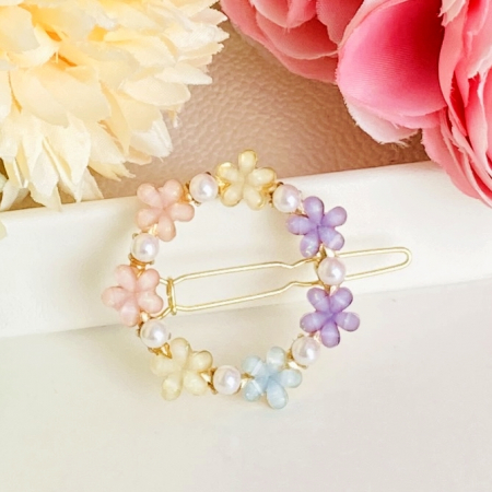 Agrafa Par Floricele Colorate, Agrafa de Par, Accesorii Par, Clama metal [1]