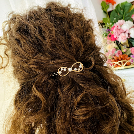 Agrafa de Par Semnul Infinitului, Agrafa de Par, Accesorii Par, Clama metal [2]